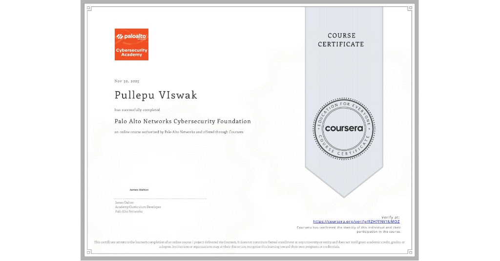 Palo Alto Networks Cybersecurity Foundation